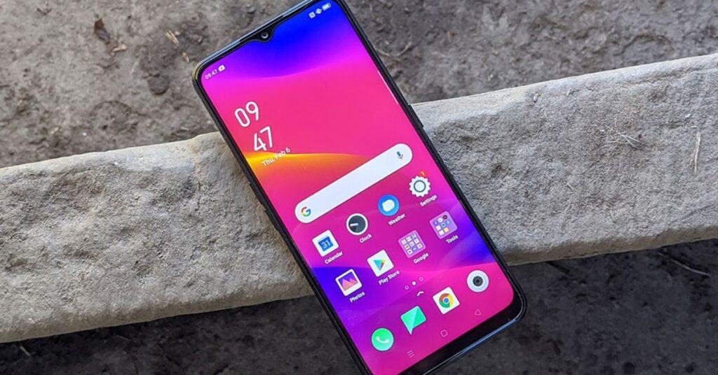 Oppo A5 screen with vivid display, demonstrating UI in use