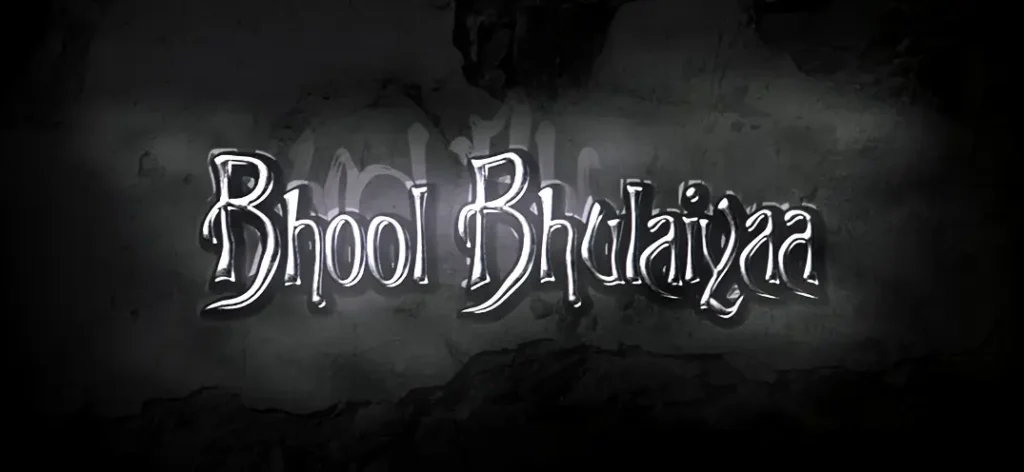 Dark Background and Written Bhool Bhulaiya