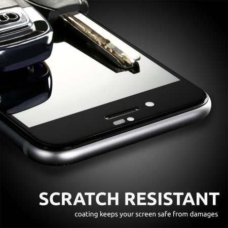 Edge-to-edge slim tempered glass screen protector on smartphone