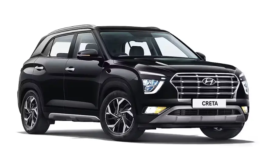 Hyundai Creta Top Long-Distance Diesel Cars in India 2025, side view and background is white